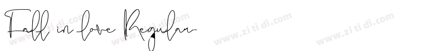 Fall in love Regular字体转换 Fall in love Regular字体转换